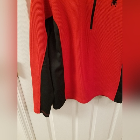 Spyder Men's Core Sweater 1/4 Zip Thermal Ski Red Size Medium - Picture 5 of 12